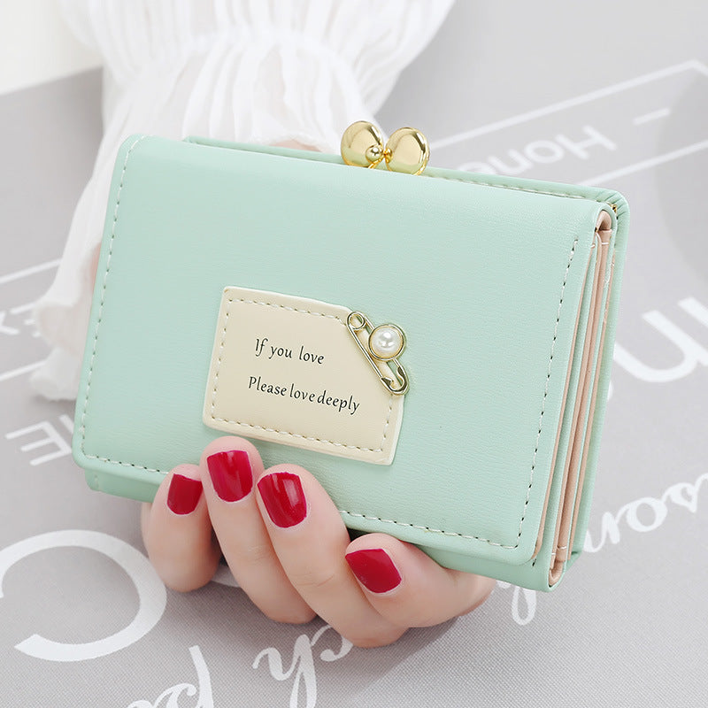 Women's Small Simple Female Short Korean Cute Ladies Wallets