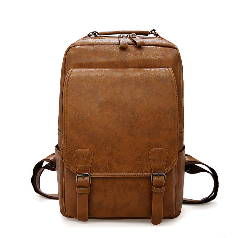 Men's Classic Comfortable Trip Computer Leather Backpacks