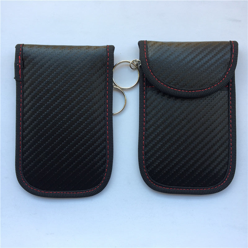 Carbon Fiber Car Shield Remote Control Key Bags