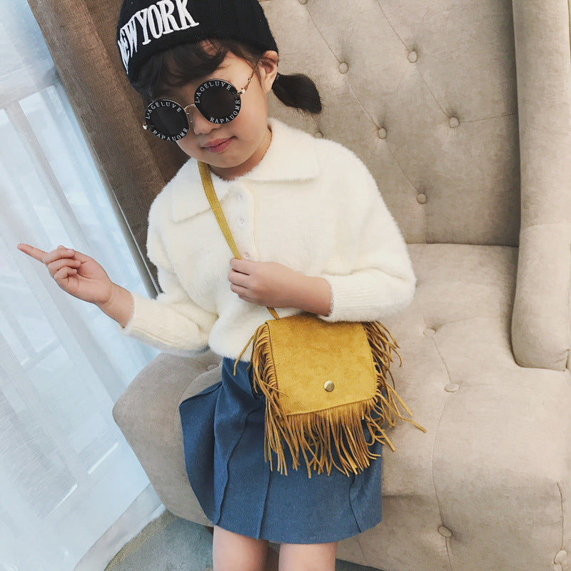 Children's Fashion Tassel Korean Mini Boys Children's Shoulder Bags