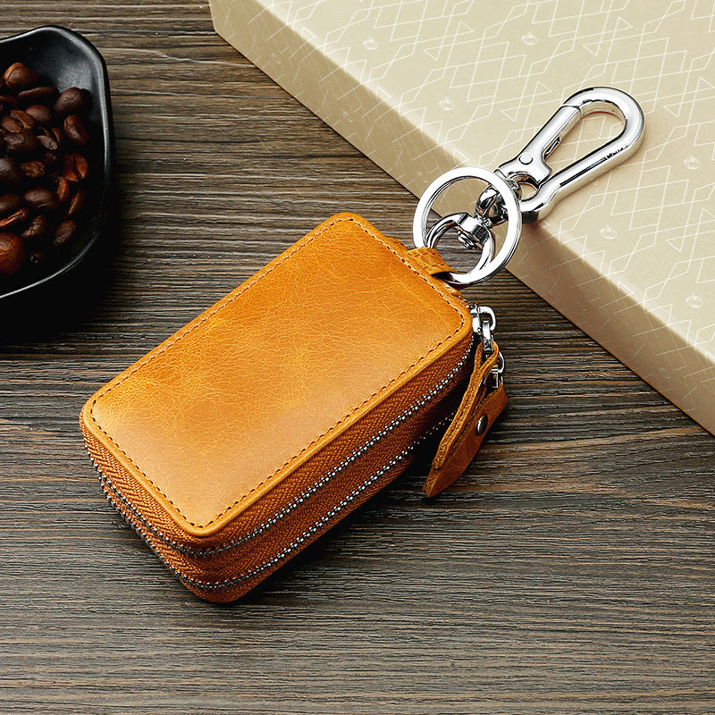 Multifunctional Car Genuine Leather Double-deck Home Key Bags