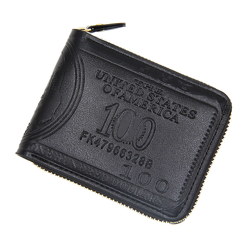 Men's Retro Large Capacity Fashion Zipper Short Men's Wallets