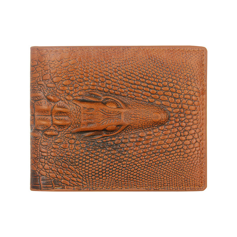 Men's Fashion Classic Crocodile Pattern Short Cheap Men's Wallets