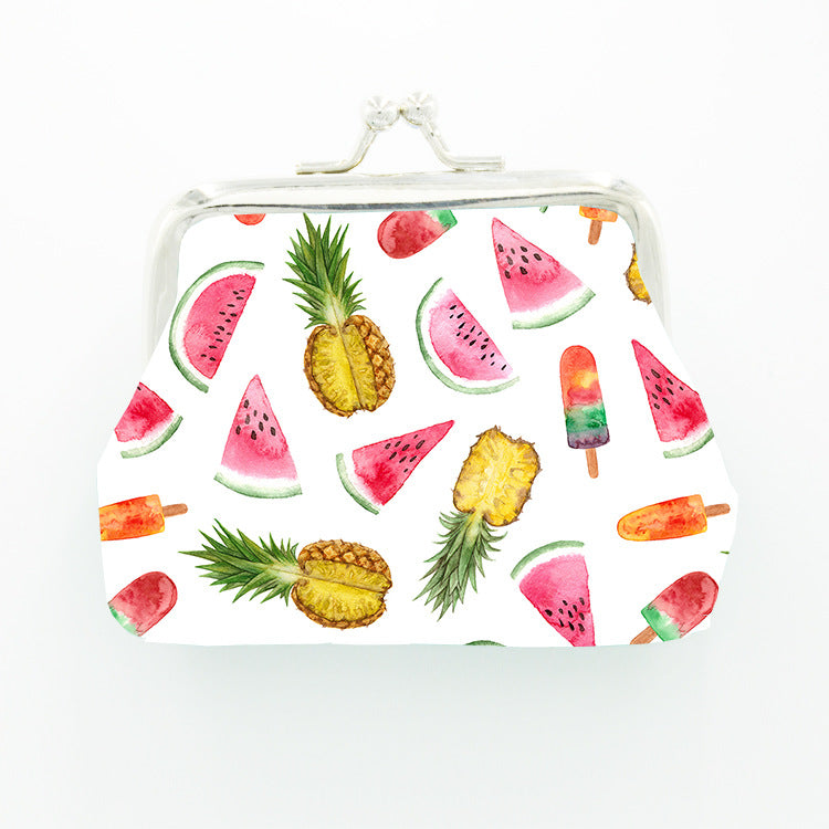 Printed Fruit Cute Stable Continuous Goods Coin Purses