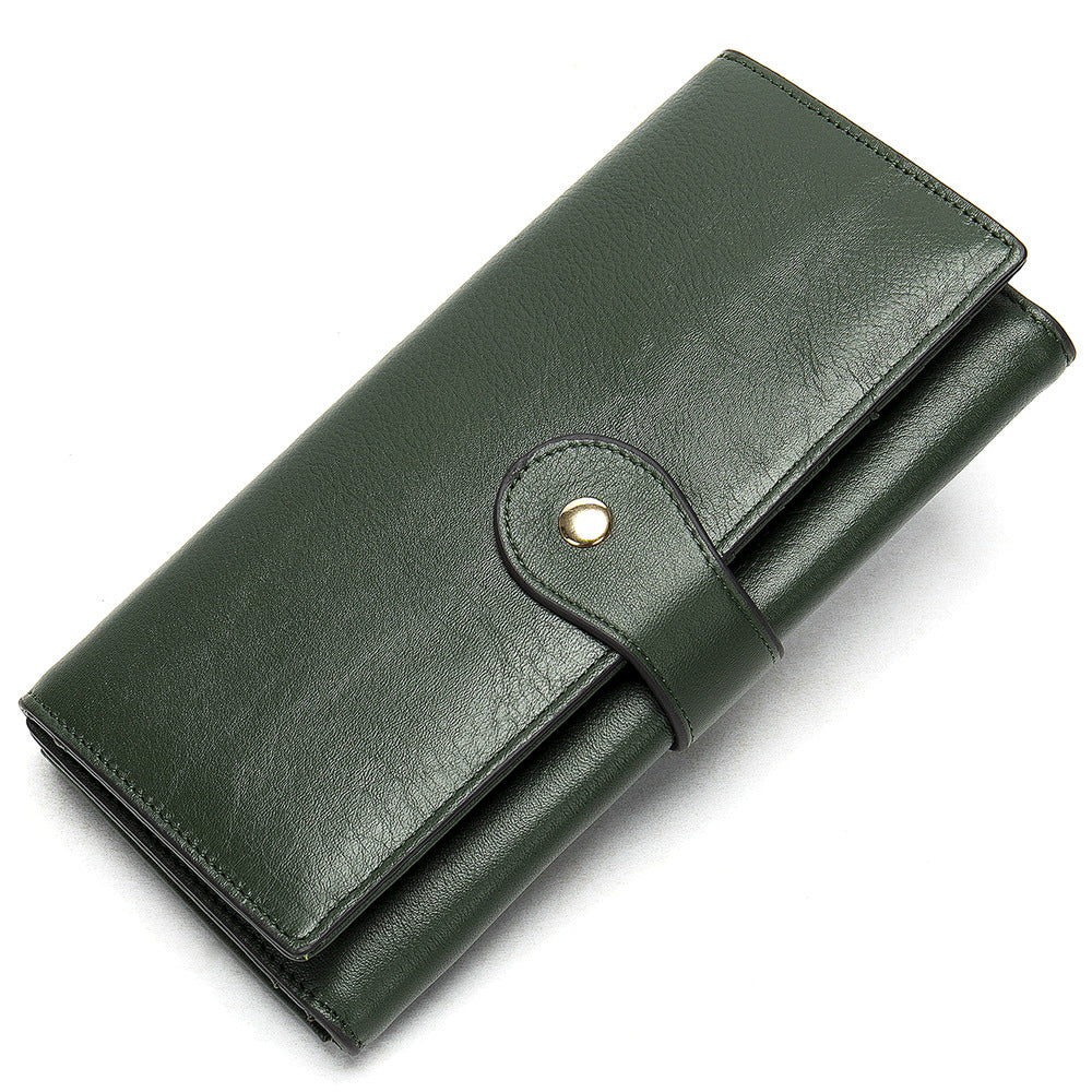 Women's Leather Mid-length Retro Lady's Clutch Ladies Wallets