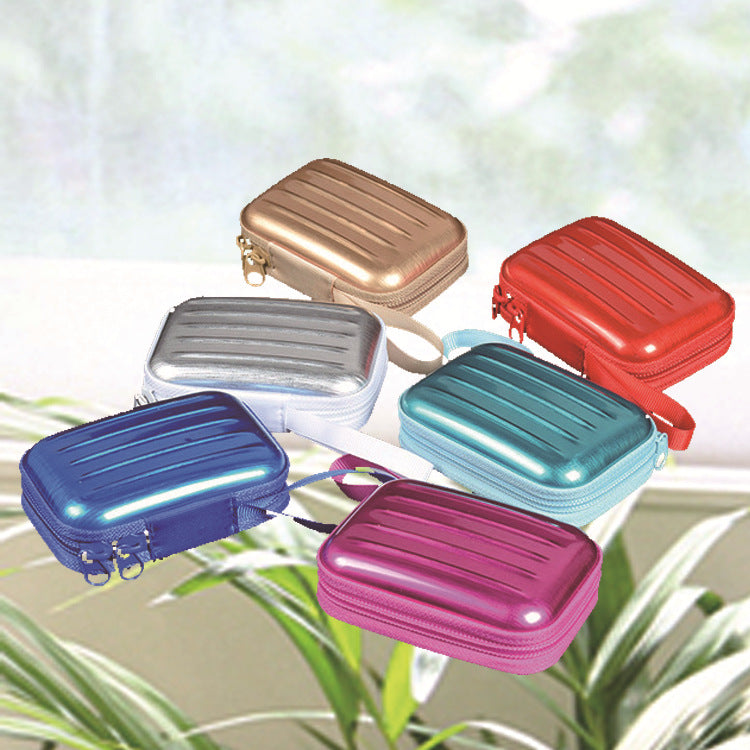 Creative Applicable Las Rectangular Zipper Solid Color Tinplate Storage Purses