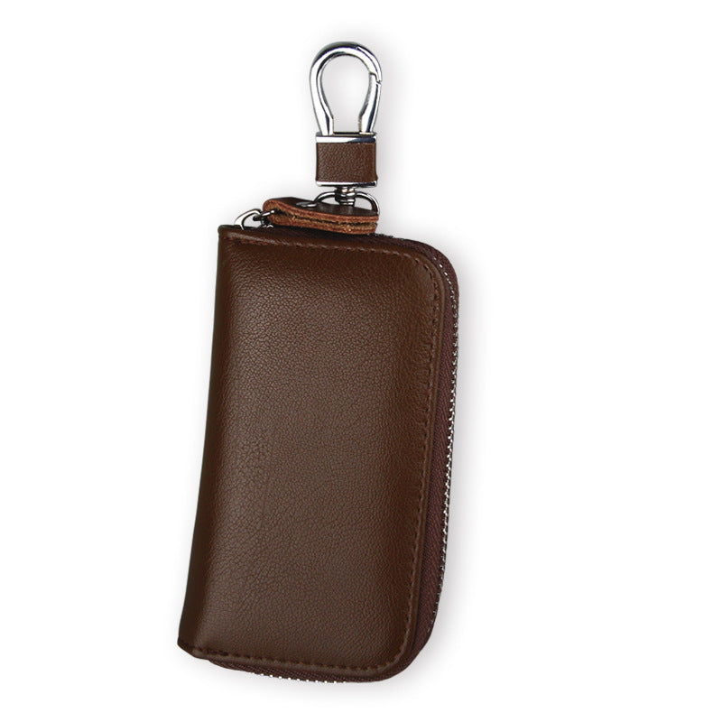 Men's Car Genuine Leather Business Multifunction Zipper Key Bags