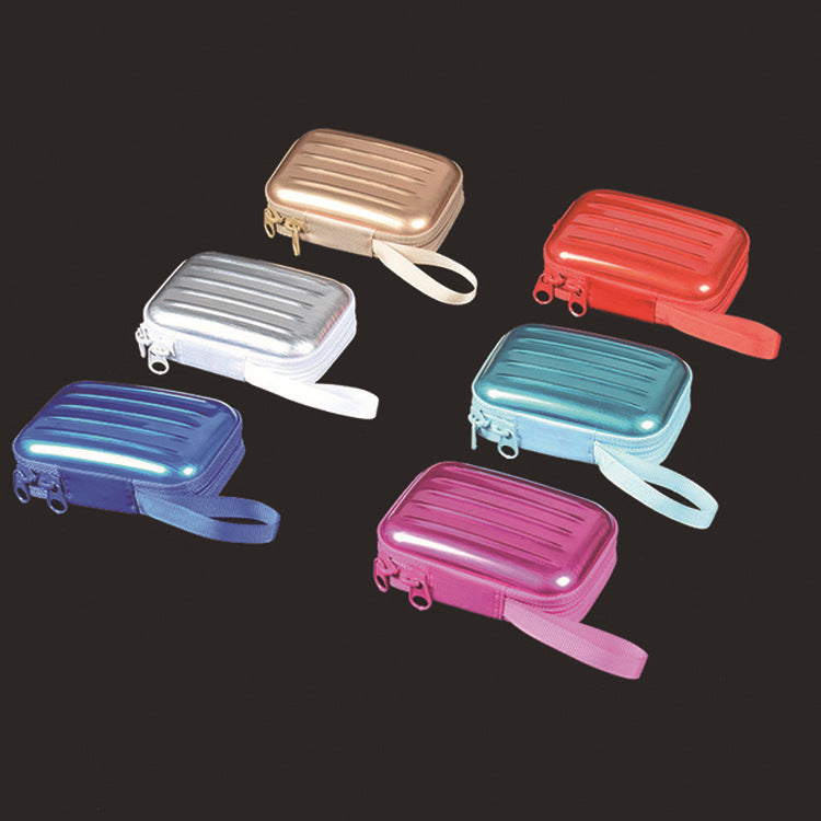 Creative Applicable Las Rectangular Zipper Solid Color Tinplate Storage Purses