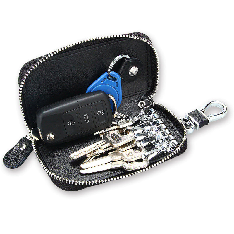 Men's Car Genuine Leather Business Multifunction Zipper Key Bags