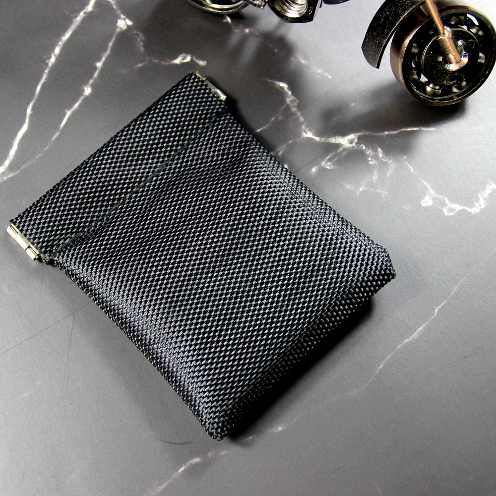 Women's & Men's & Small Storage Black Oxford Cloth Coin Purses