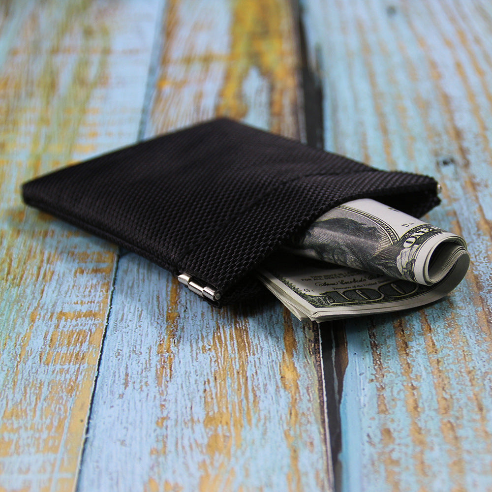 Women's & Men's & Small Storage Black Oxford Cloth Coin Purses