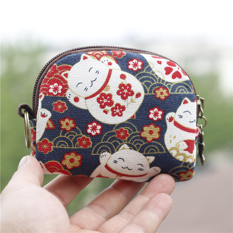 Women's Style Kaka Tribal Printing Change Storage Coin Purses