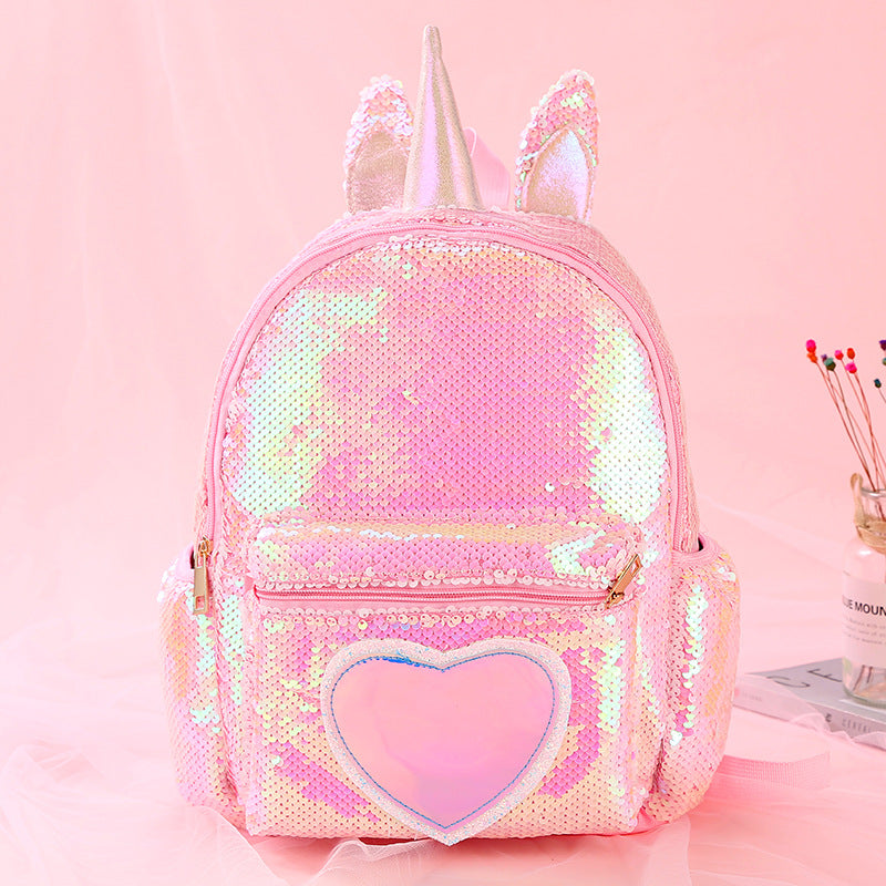 Unicorn Girly Fashion Sequin Cartoon Cute Elementary School Students' Schoolbags