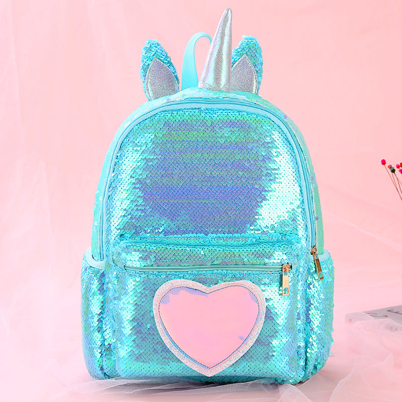 Unicorn Girly Fashion Sequin Cartoon Cute Elementary School Students' Schoolbags