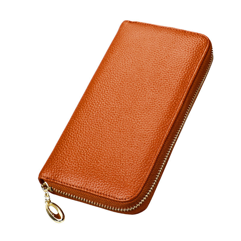 Women's Genuine Leather Clutch Large Capacity Long Ladies Wallets