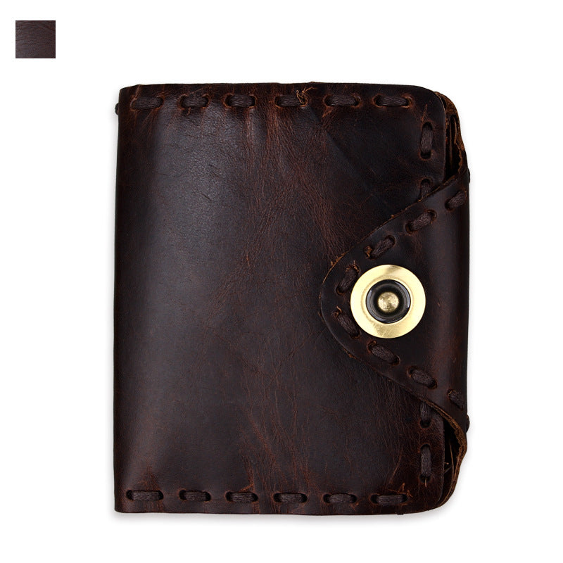 Men's Leather For Man Handmade Long Oily First Men's Wallets