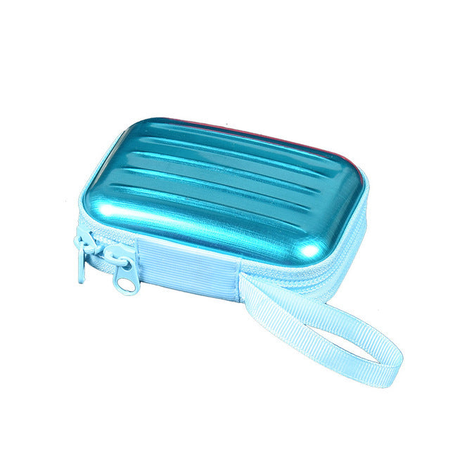 Creative Applicable Las Rectangular Zipper Solid Color Tinplate Storage Purses