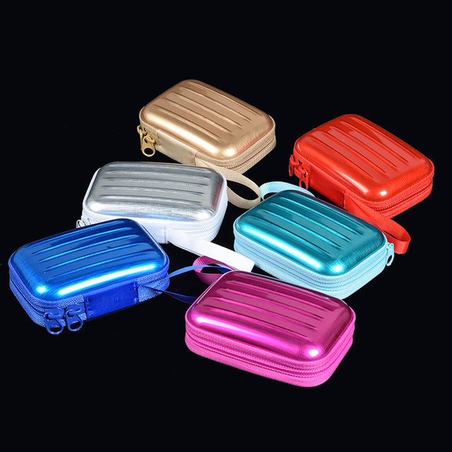 Creative Applicable Las Rectangular Zipper Solid Color Tinplate Storage Purses