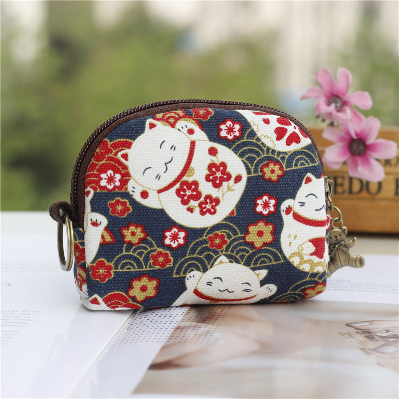 Women's Style Kaka Tribal Printing Change Storage Coin Purses