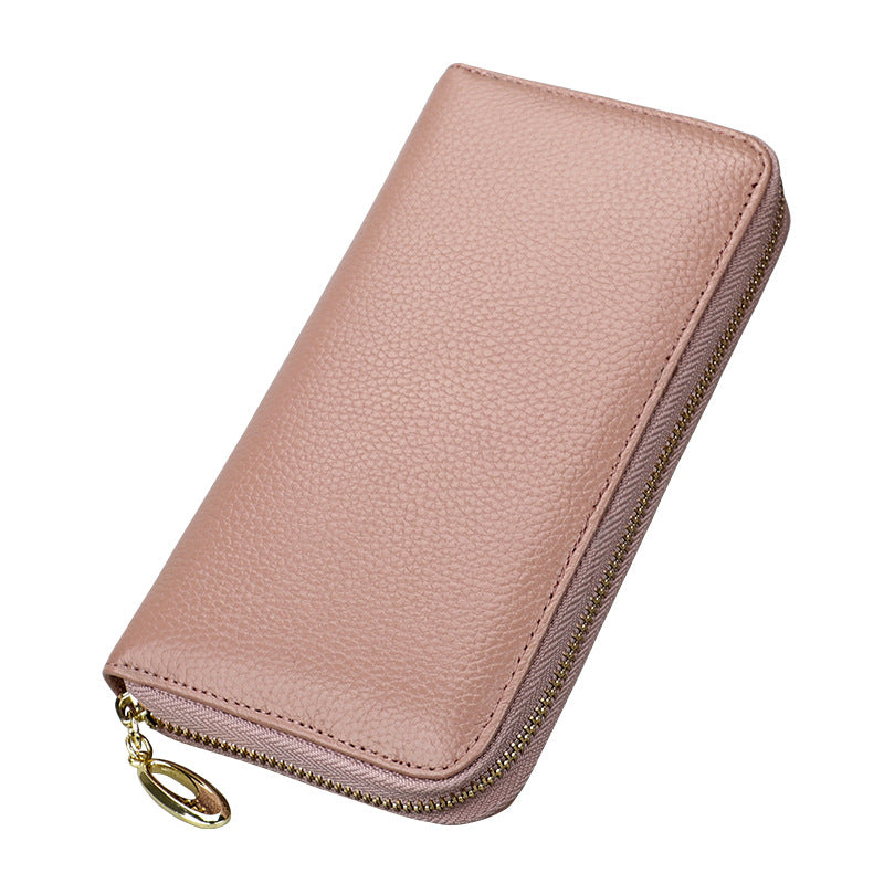 Women's Genuine Leather Clutch Large Capacity Long Ladies Wallets