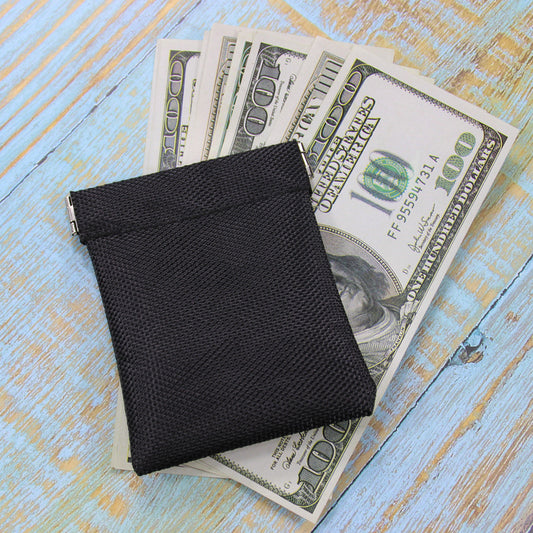 Women's & Men's & Small Storage Black Oxford Cloth Coin Purses