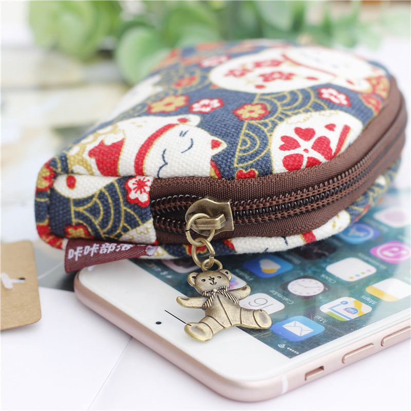 Women's Style Kaka Tribal Printing Change Storage Coin Purses