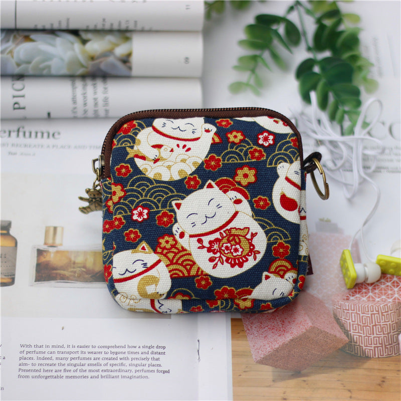 Women's Style Kaka Tribal Printing Change Storage Coin Purses