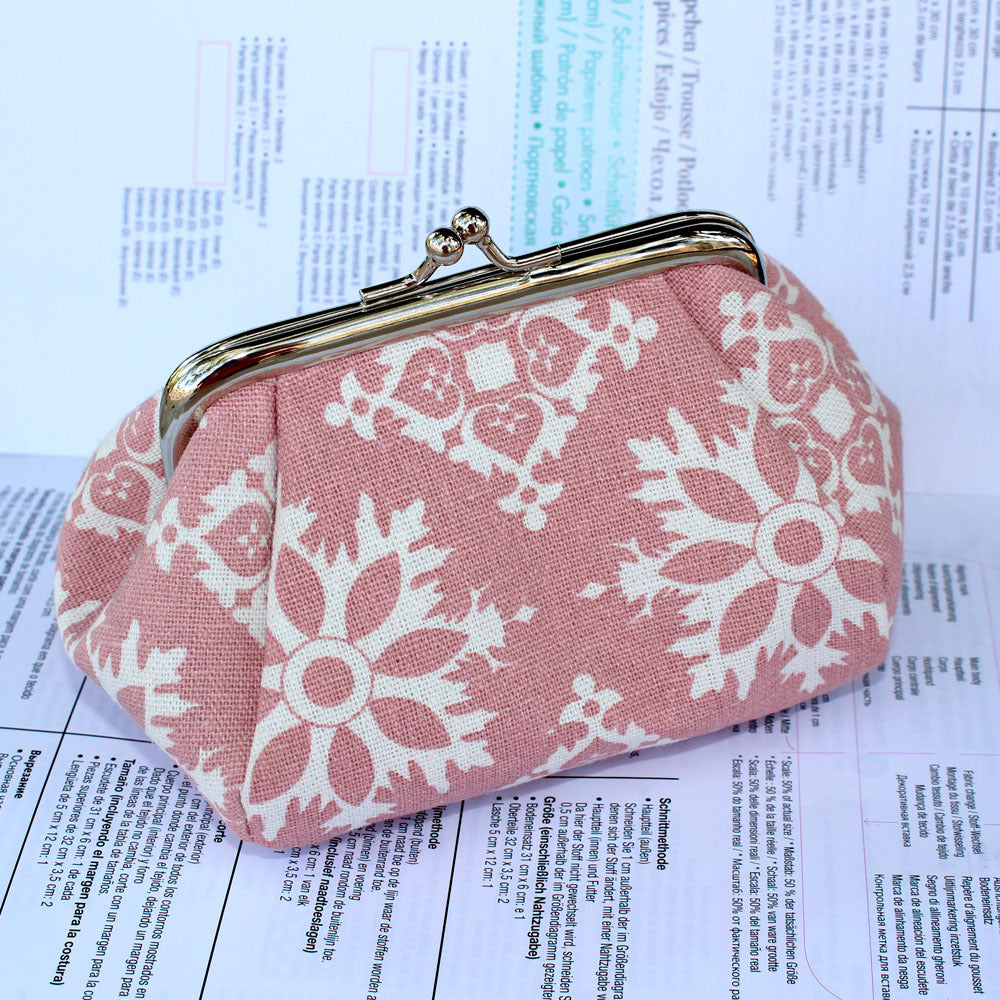 Women's Rose Canvas Fabric Small Clutch Jewelry Coin Purses