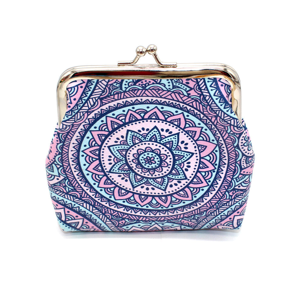 Ethnic Style Geometric Pattern Small Bank Coin Purses