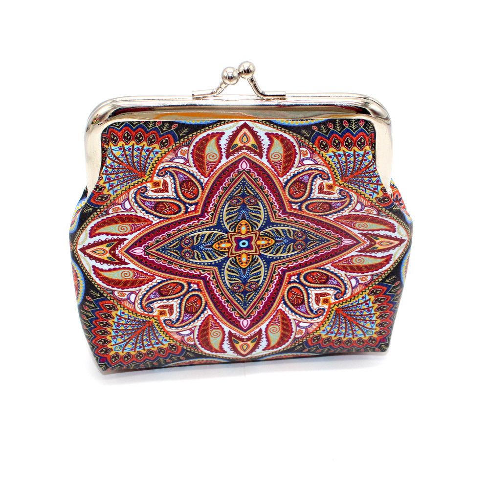 Ethnic Style Geometric Pattern Small Bank Coin Purses