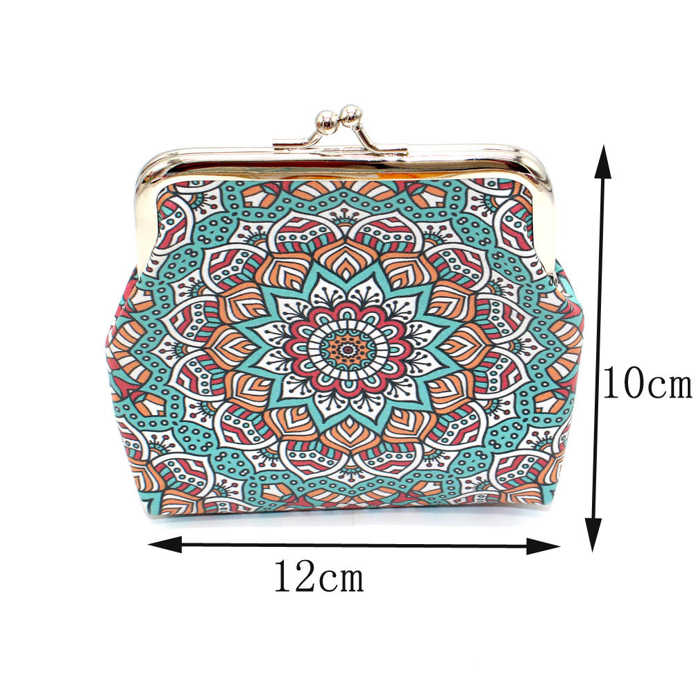 Ethnic Style Geometric Pattern Small Bank Coin Purses