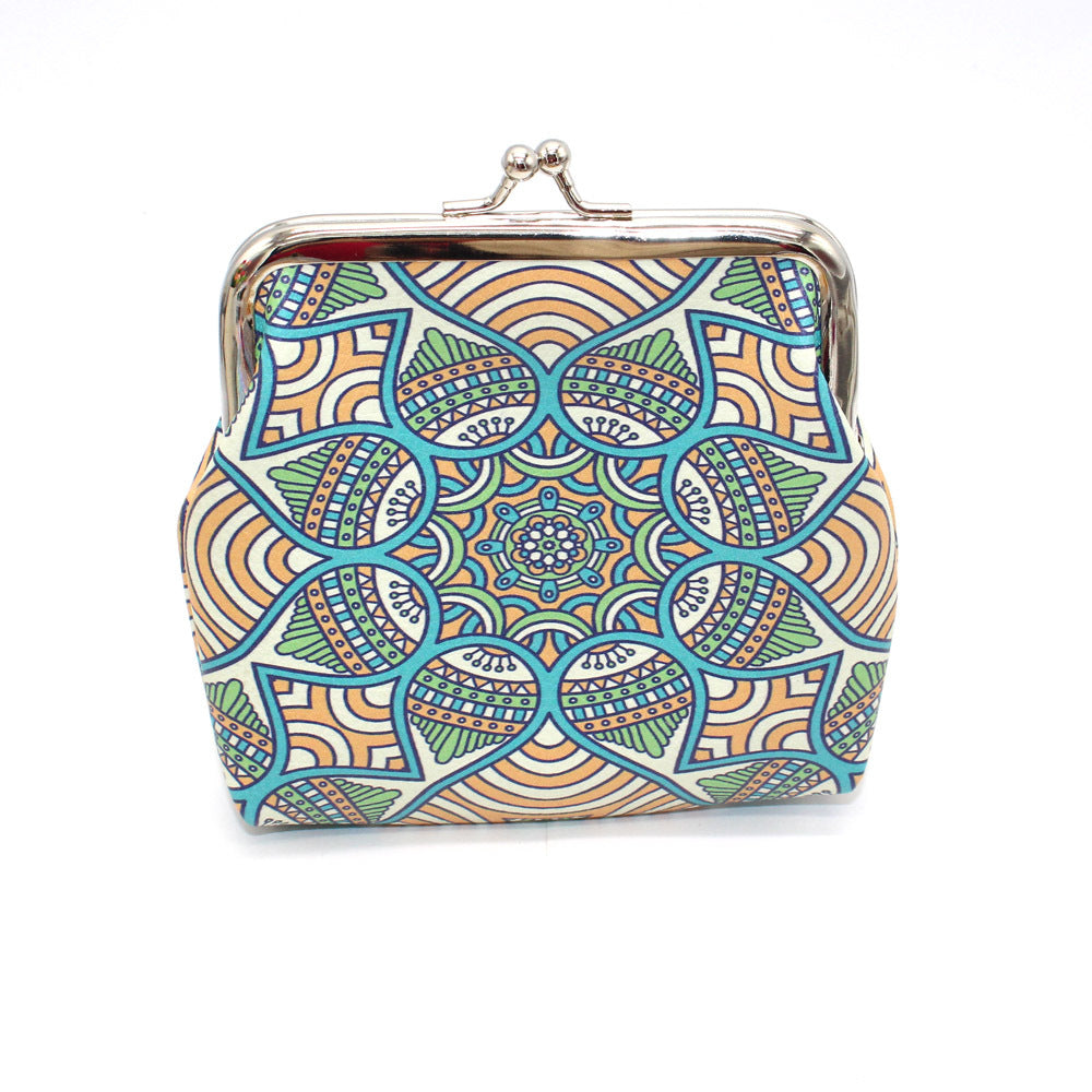 Ethnic Style Geometric Pattern Small Bank Coin Purses