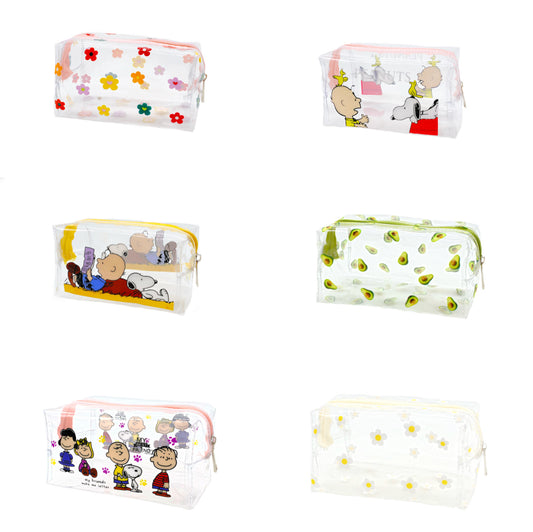 Transparent Waterproof Wash Storage Charlie Avocado Cosmetic Bags