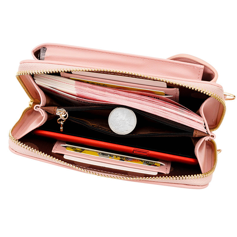 Women's Capacity Mobile Small One Zipper Long Ladies Wallets