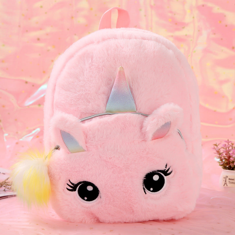 Peluche confortable licorne mignon dessin animé cartables des élèves de l'école primaire