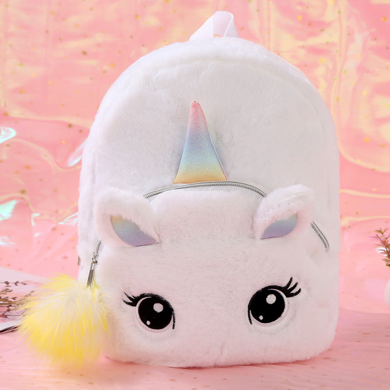 Peluche confortable licorne mignon dessin animé cartables des élèves de l'école primaire