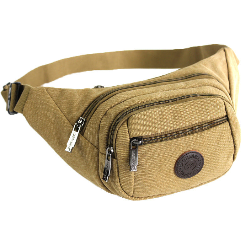 Men's Unique Canvas Riding Fashion Mobile Men's Waist Packs