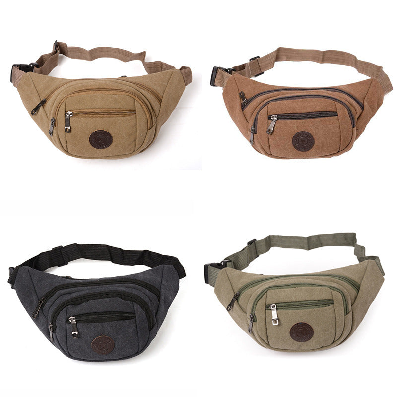 Men's Unique Canvas Riding Fashion Mobile Men's Waist Packs