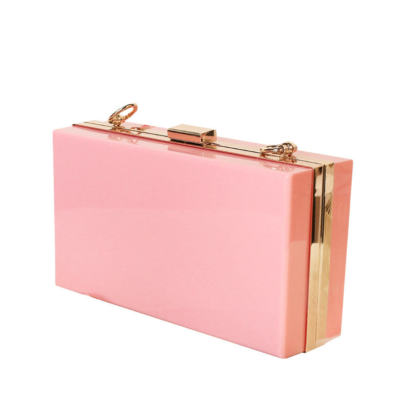 Acrylic Small Square Summer Candy Color Transparent Evening Bags