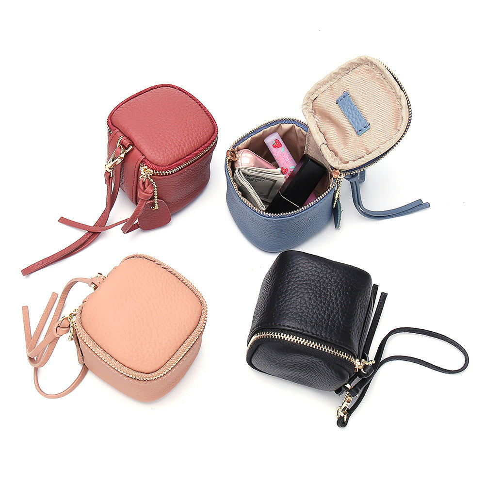 Women's Air Cushion Leather Hand Carrying Storage Coin Purses