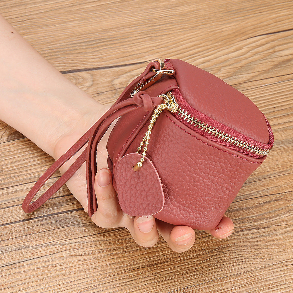 Women's Air Cushion Leather Hand Carrying Storage Coin Purses