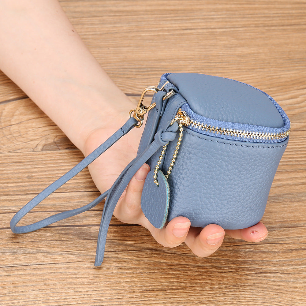 Women's Air Cushion Leather Hand Carrying Storage Coin Purses