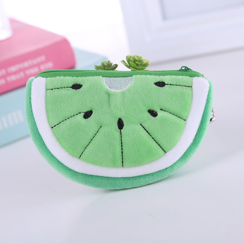 Style Cute Storage Fruit Cartoon Plush Small Bags