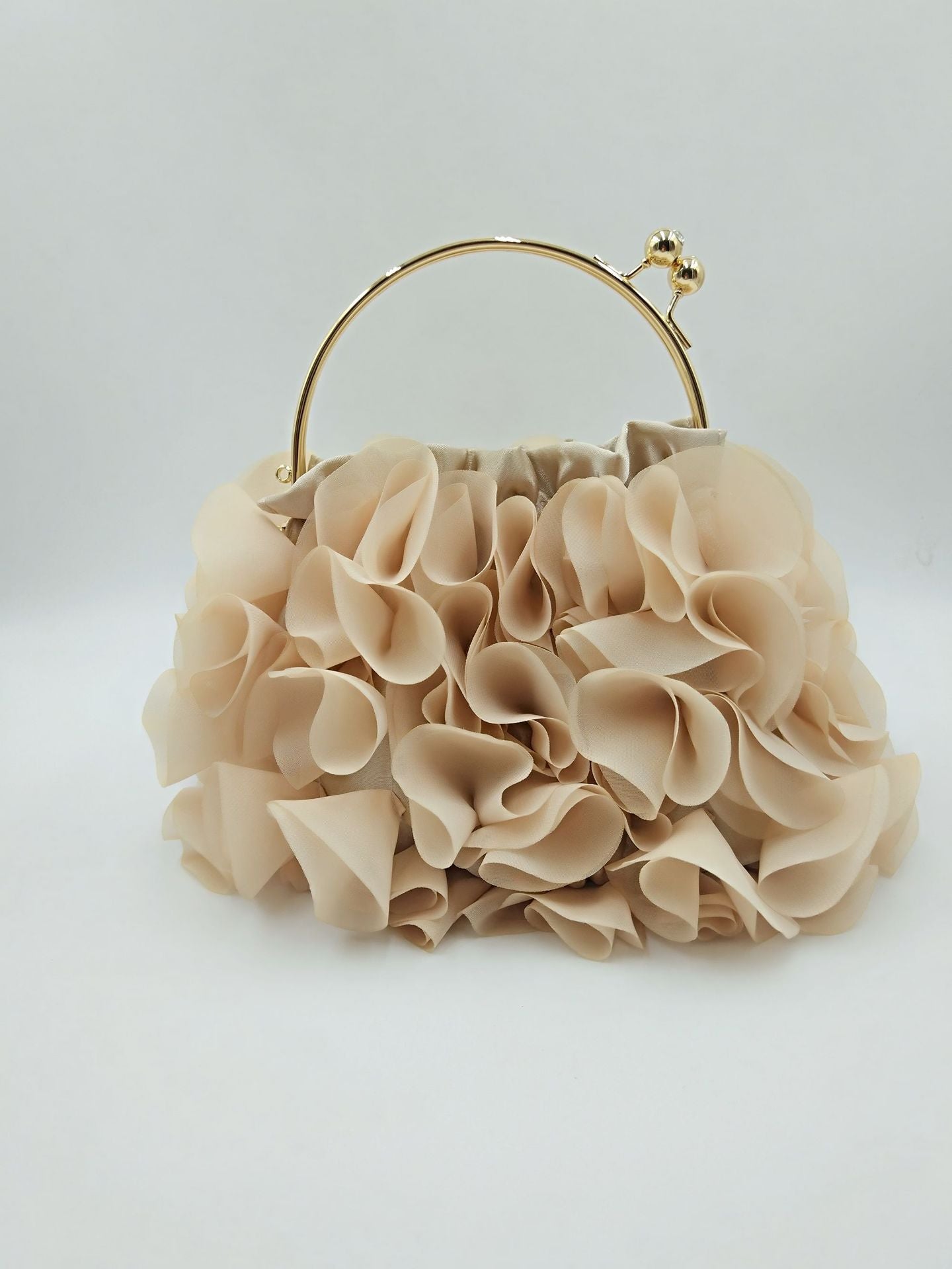 Women's Korean Satin Flower Clutch Dinner Bride Evening Bags