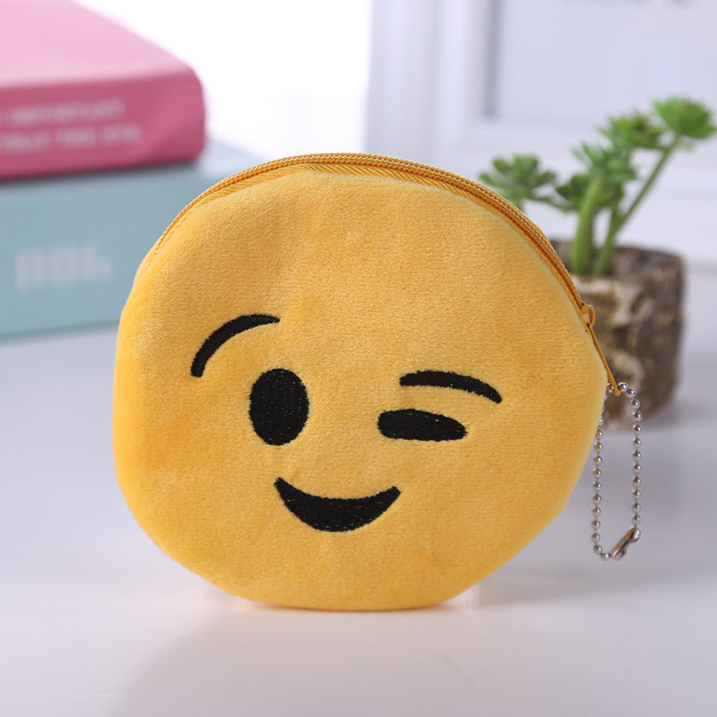 Cute Little Smiley Face Change Expression Ladies Wallets