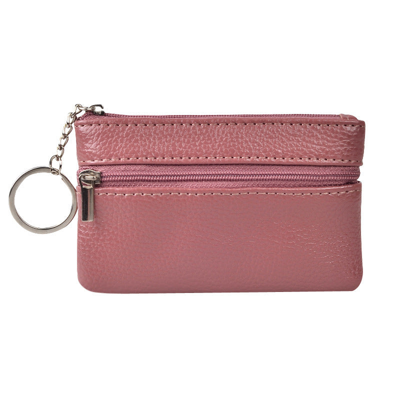 Women's Short Fashion Zipper Simple Solid Color Purses