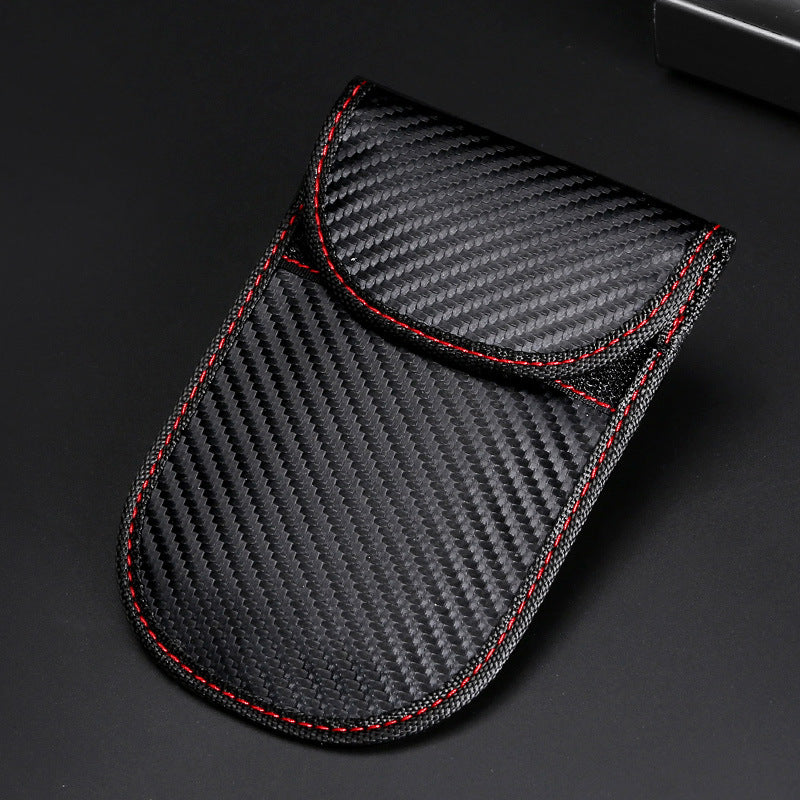 Signal Car Carbon Fiber Pattern Remote Key Bags