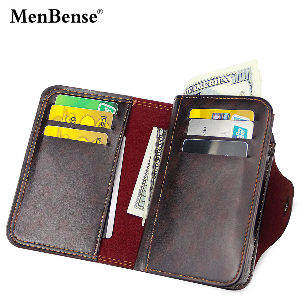 Men's Short Chic Magnetic Snap Enterprise Large Men's Wallets