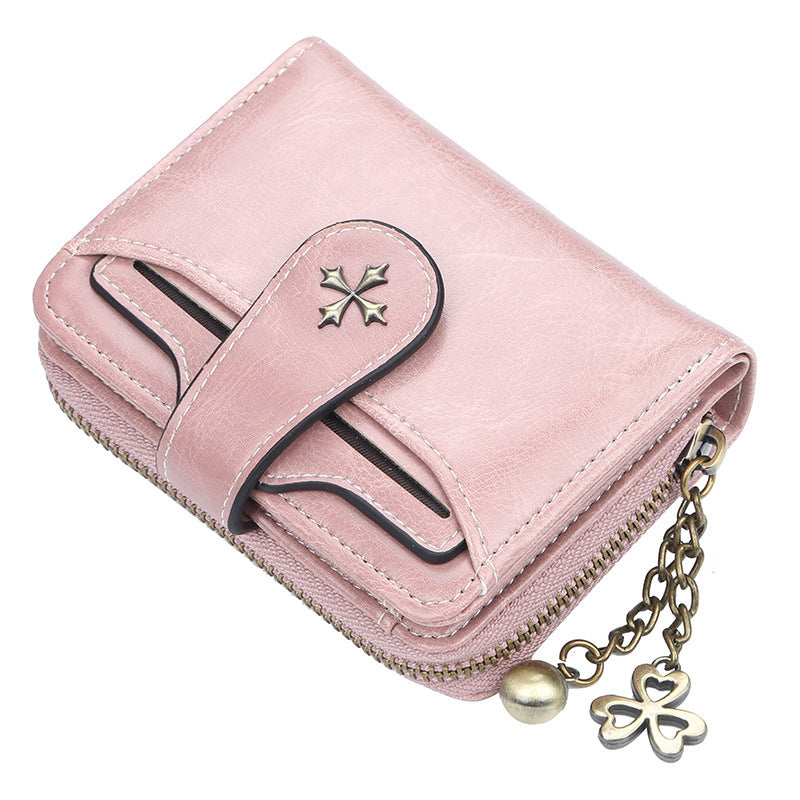 Women's New Fashion Short Chic Zipper Buckle