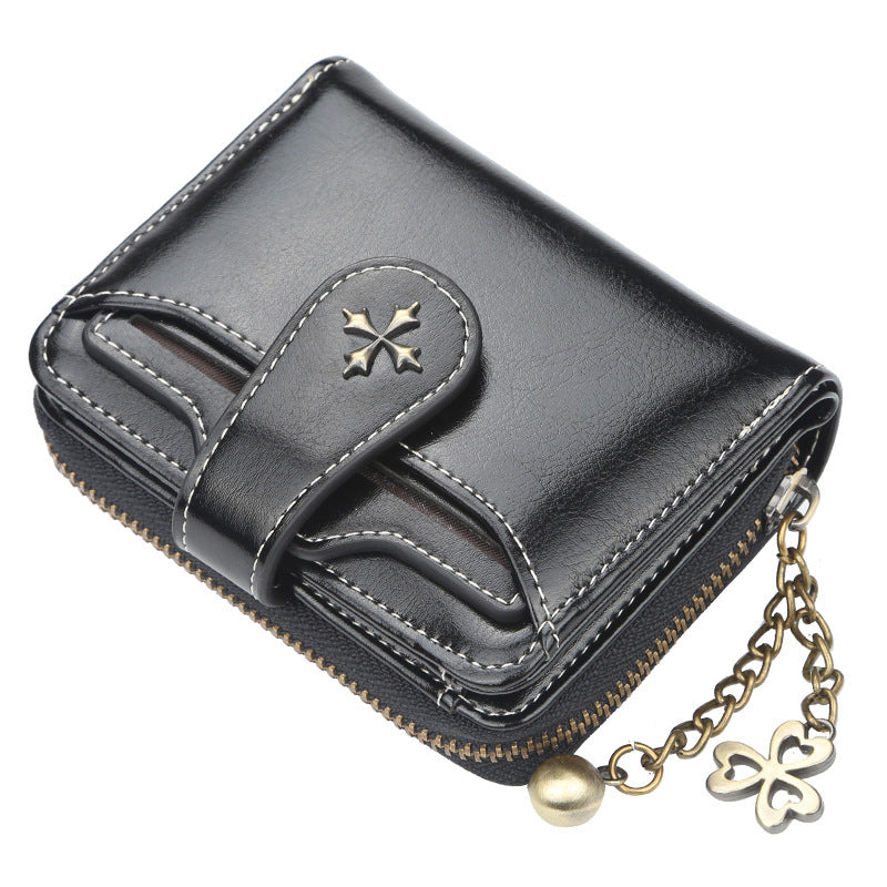 Women's New Fashion Short Chic Zipper Buckle